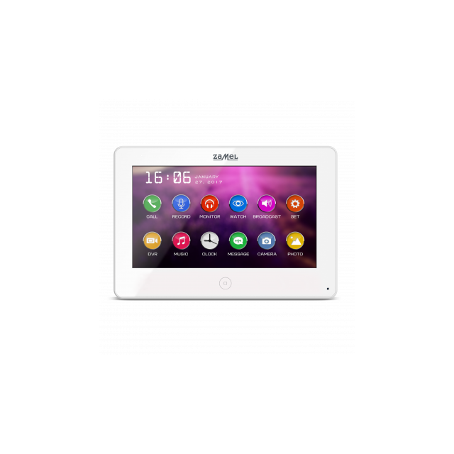 7" WIDEOMONITOR Z DOTYKOWYM EKRANEM BIAŁY TYP: VP-809W