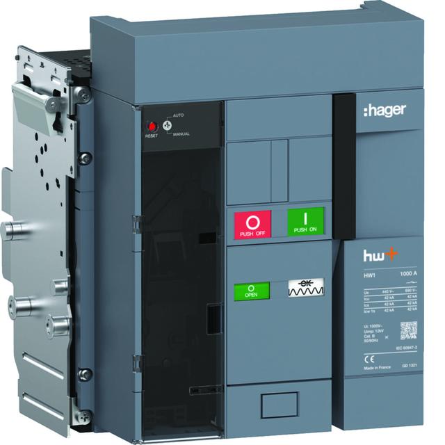 ACB HW1 42kA 1000A 3P Wyłącznik powietrzny wysuwny do wyzwalacza sentinel HW1N310DB HAGER