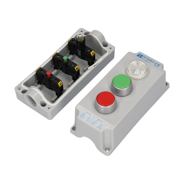 KASETA KOMPLETNA 3-OTWOROWA Z NAP LZ,KC,KZ I 2 DŁAWN.M20 POPIEL 230V