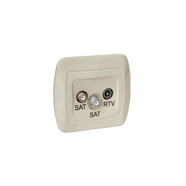 Simon Akord Gniazdo antenowe SAT-SAT-RTV końcowe beż