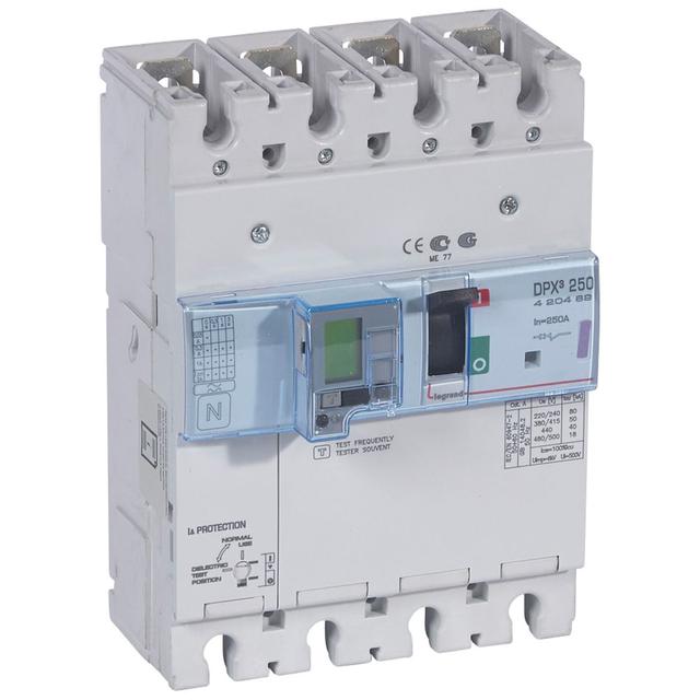 Wyłącznik DPX3 250 El+P Z Zab. R-Pr. 4P 250A 50Ka 420489 LEGRAND
