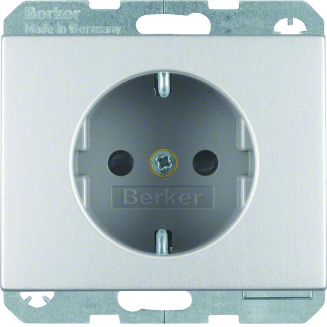 BERKER K.5 Gniazdo SCHUKO aluminium 41357003 HAGER