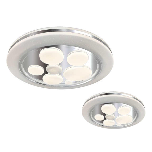 Milagro plafon LED Bubbles 48W 3600lm 3000K/6000K czarno/biały ML6195