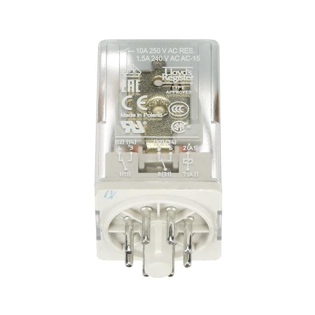 PRZEKAŹNIK CR-U012DC2L, A1-A2=12V DC, 2 STYKI C/O 250V/10A, LED