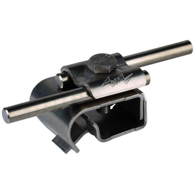 Zacisk do rynny, do zawiniętych brzegów 16-22 mm, stal nierdzewna NIRO