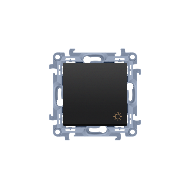 Simon 10 Przycisk światło 10A 250V szybkozłączka czarny CS1C.01/49 KONTAKT
