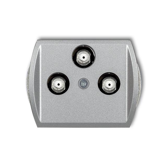 TREND Mechanizm gniazda multimedialnego 3F DATA (UPC) srebrny metalik