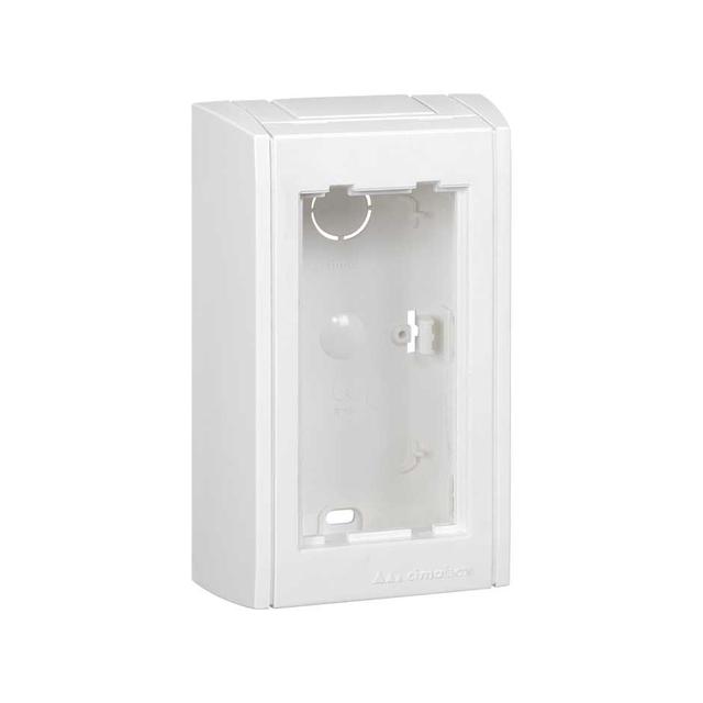 Simon Connect Obudowa natynkowa 1-modułowa z pokrywami bocznymi 2x K45 czysta biel SBC100/9 KONTAKT
