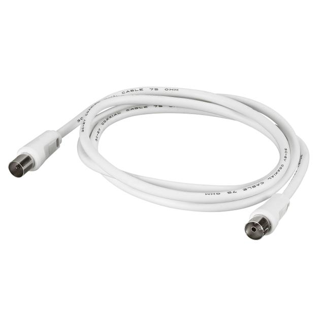 KABEL TV Z 1 WTYKIEM MĘSKIM O9,52 MM I 1 WTYKIEM ŻEŃSKIM O9,52 MM, DŁUGOŚĆ 2 M, Legrand