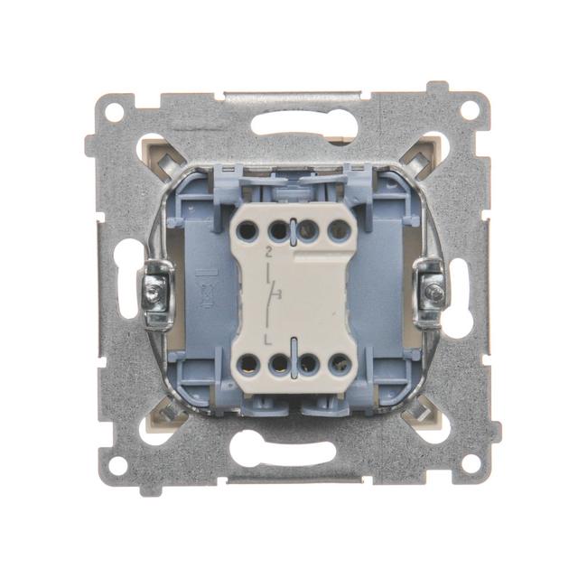 Simon 54 Przycisk pojedynczy zwierny bez piktogramu 10A szybkozłączka kremowy