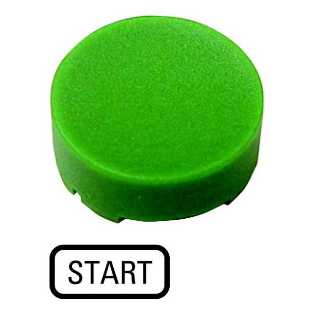 M22-XDH-G-GB1 Soczewka do przycisku wystającego 22mm płaska zielona z opisem /START/ 218241 EATON