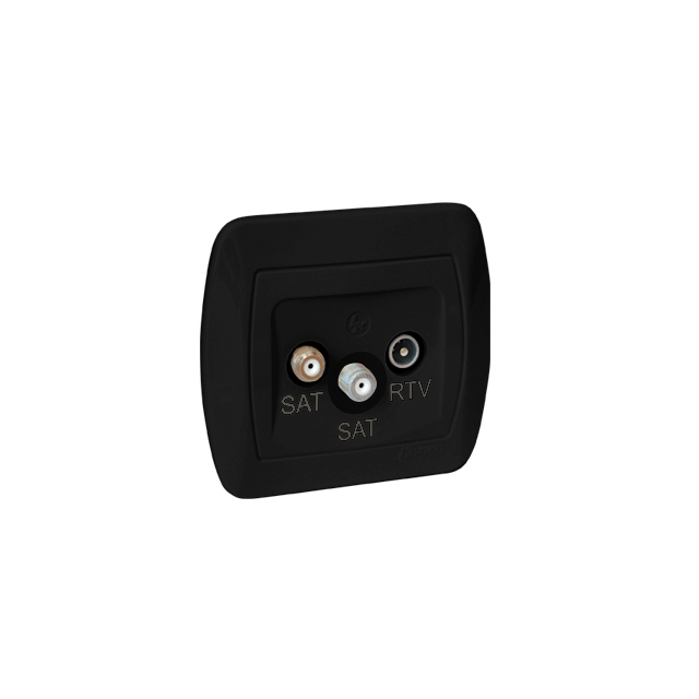 SIMON AKORD WMAA-01319Z-Y013 Gniazdo antenowe SAT-SAT-RTV końcowe; czarny