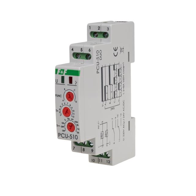 Przekaźnik czasowy styk: 2Z/R 230V PCU-510DUO F&F