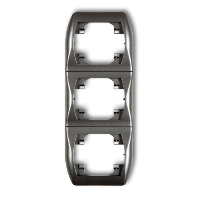 TREND Ramka pionowa potrójna grafitowa