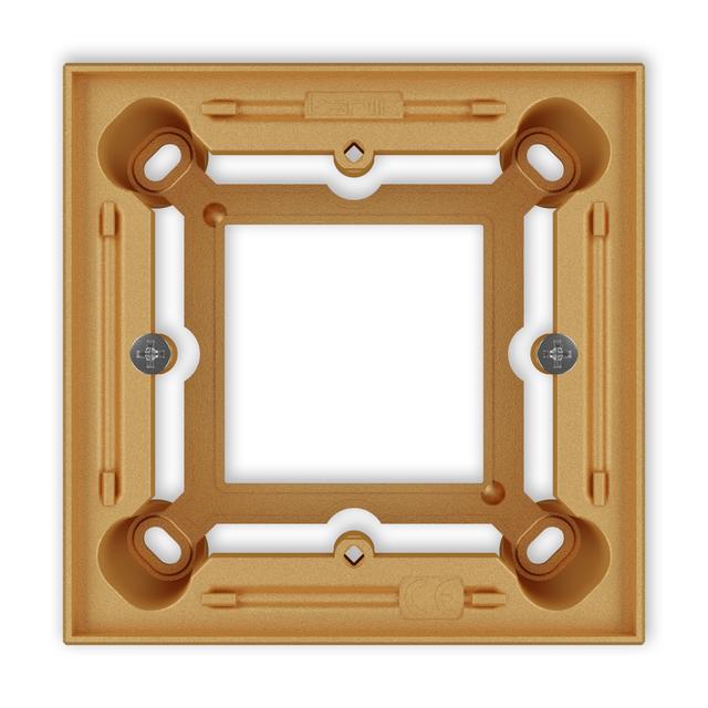 Puszka natynkowa pojedyncza kwadratowa ICON złoty 29PUK-1 KARLIK