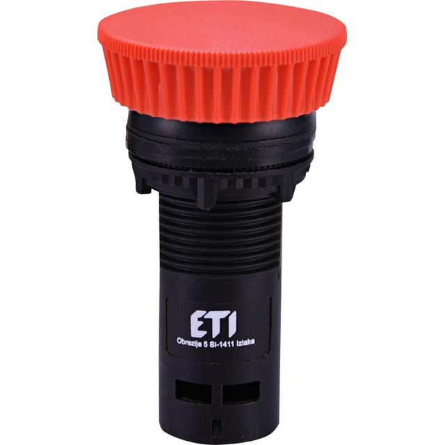 ECM-P01-R - Przycisk kompaktowy z guzikiem-grzybek, 1NC, Czerwony