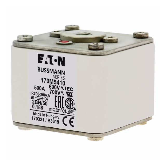 FUSE 500A 690V 2BN/50 AR UC Wkładka szybka 500A AC 690V rozmiar 2 61x77x51 mm aR IEC UL w 170M5410 E