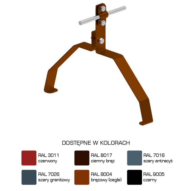 Uchwyt gąsiorowy "WZÓR 27" Z-śruba H=10 cm /LA/