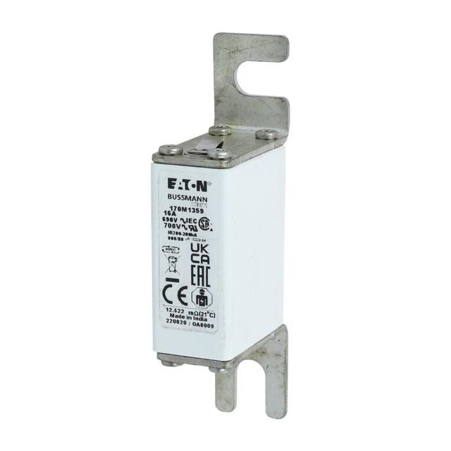 16A 690V IEC gR 000/80 SQ.BODY IND. FUSE Wkładka szybka 16A AC 690V DIN 000 21x40x100 mm, 170M1359 E