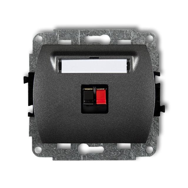 TREND Mechanizm gniazda głośnikowego pojedynczego grafitowy