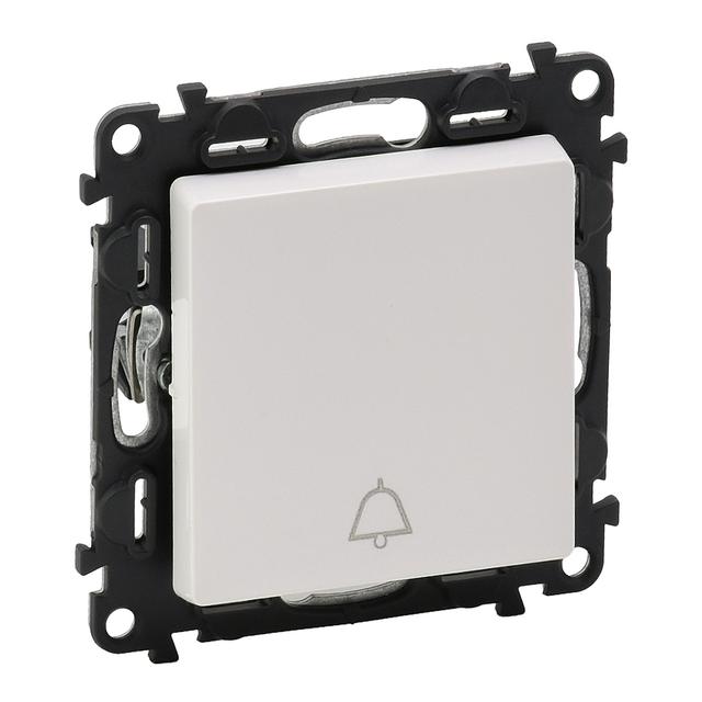 VALENA LIFE PRZYCISK PRZEŁĄCZY NO/NC Z SYMBOLEM DZWONKA BIAŁY  6 A - 250 V~, Legrand