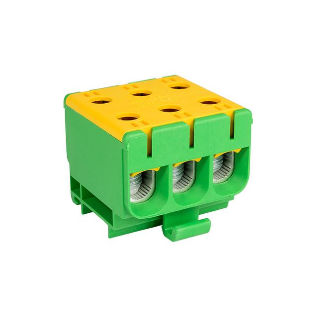Złączka przelotowa gwintowana na szynę AL/CU 145A 3x(2,5-50)mm2 WLZ35/3x50/z zielona  48.352 OPATÓWEK