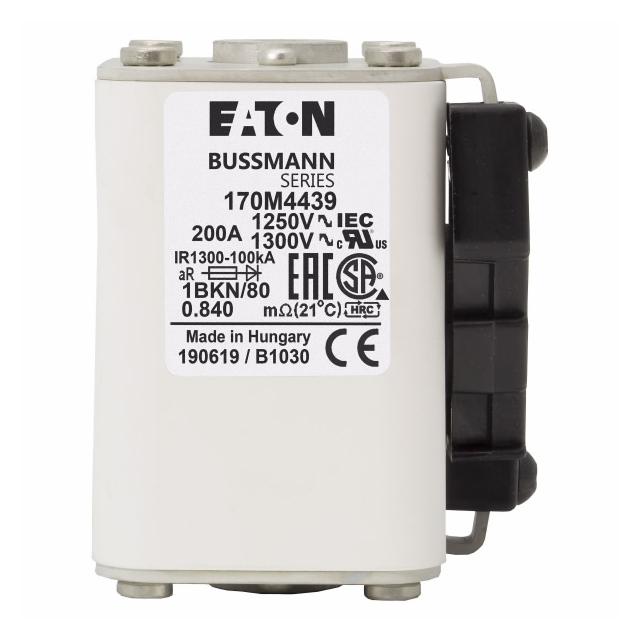 FUSE 200A 1250V 1BKN/80 AR CU Wkładka szybka 200A AC 1250V rozmiar 1 53x69x80 mm aR IEC UL 170M4439