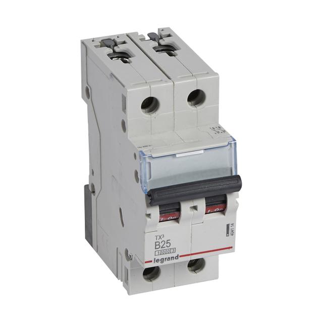 Wyłącznik Nadprądowy S 312 2P B25A 10000A TX3 404114 LEGRAND
