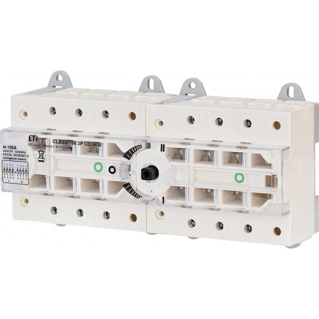 Przełącznik I-0-II z widoczną przerwą CLBSV 100 3P CO I-0-II 004661891 ETI