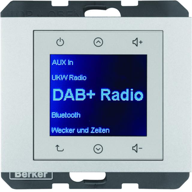 Berker K.5 Radio Touch podtynkowe DAB+ aluminium 29847003 HAGER