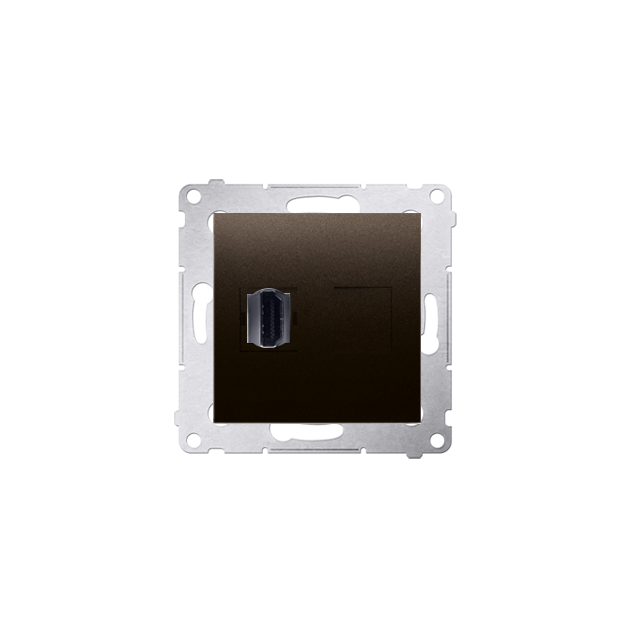 Simon 54 Gniazdo HDMI brąz mat