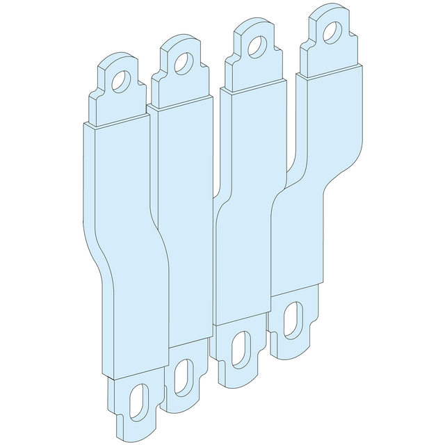 Rozdzielnice PrismaSet, połączenie pionowo zamontowanego w przedziale wyłącznika NSX-INS630 do szyn