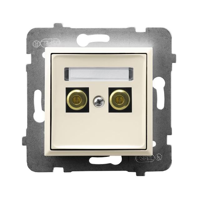 ARIA Gniazdo głośnikowe pojedyncze - kolor ecru GGN-1U/m/27