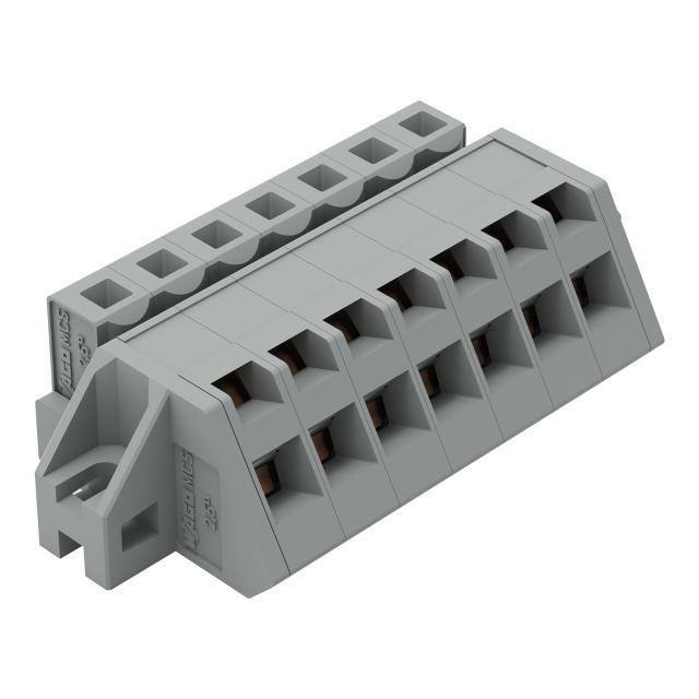 MCS-MIDI Classic gniazdo kątowe 7-bieg. szare raster 5 mm /50szt./ WAGO