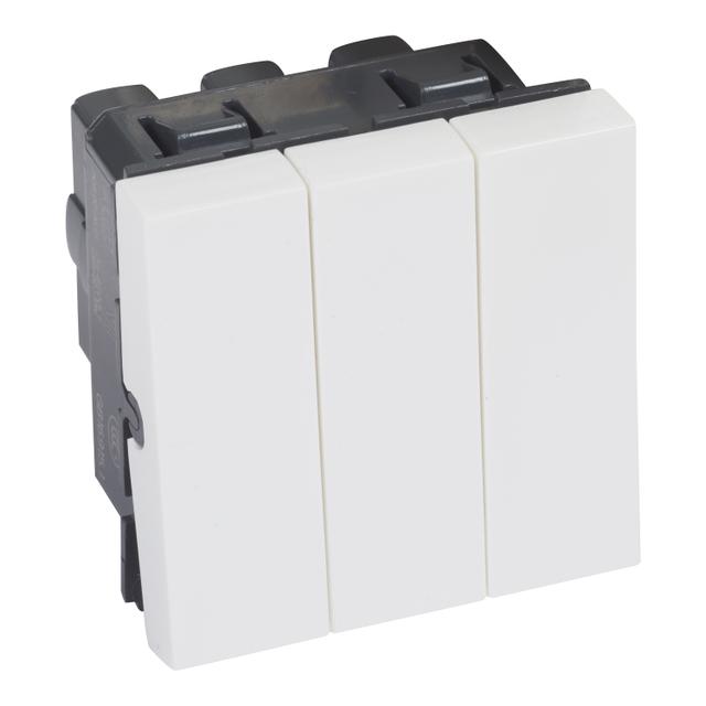 Mosaic Łącznik Schodowy Podwójny + Łącznik Pojedynczy 20Ax 250 V 2 Modułowy Biały 572044 LEGRAND
