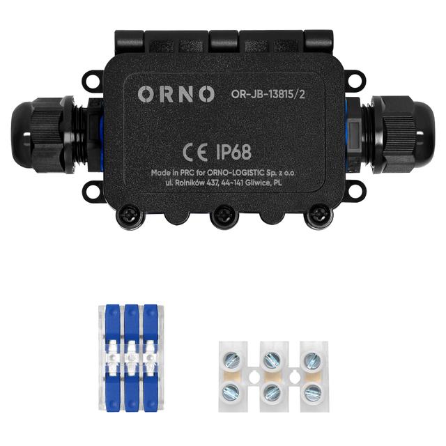 Puszka natynkowy HD IP68, 0,5-6,0mm2 ,2 dławnice M20 OR-JB-13815/2 ORNO