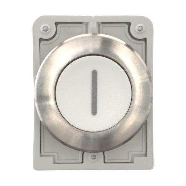 M30I-FDR-W-X1 Przycisk 30mm płaski biały bez samopowrotu I stal nierdzewna 188104 EATON