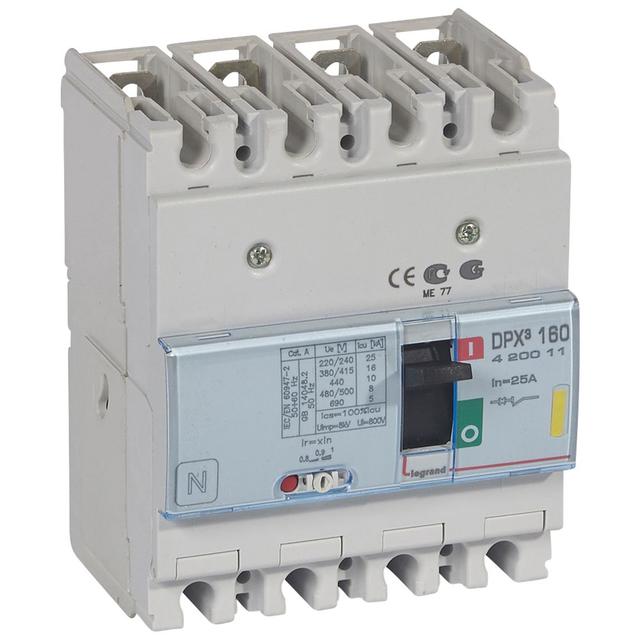 Wyłącznik DPX3 160 4P 25A 16kA 420011 LEGRAND