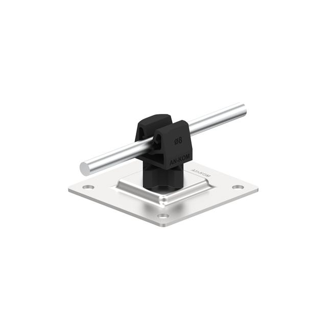 AN-11PN/OH/C-N Uchwyt na płytce stal.H=3,5cm Z-zatrz /OH/ czarny