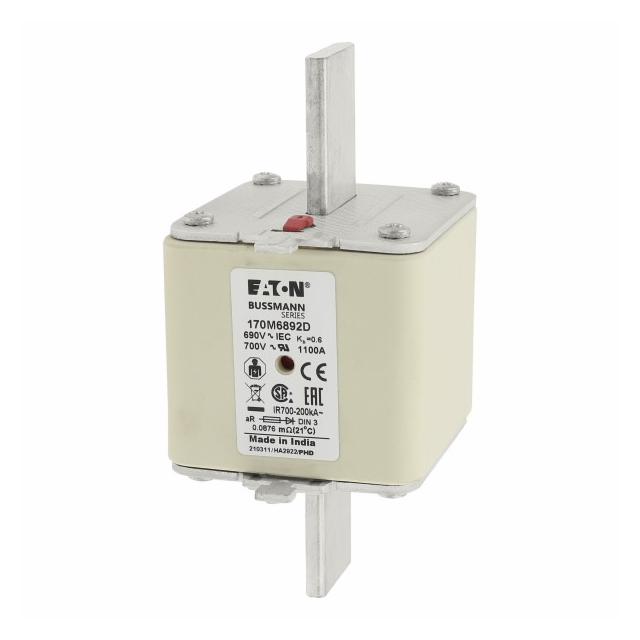 1100A 690V aR DIN 3 HSDNH FUSE Wkładka szybka 1100A AC 690V DIN 3 aR DIN IEC podwójny wskaź 170M6892