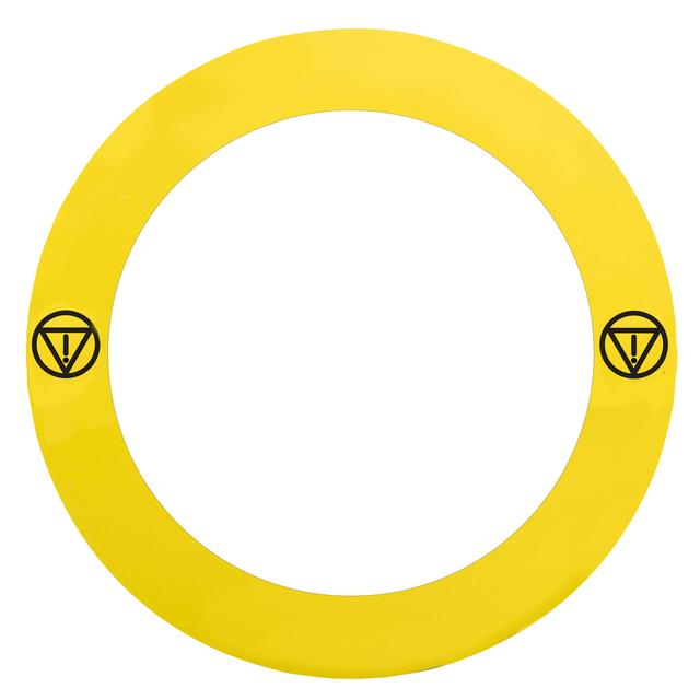 Harmony XB4, Harmony XB5, Okrągła etykieta, Żółta, 90 mm, Do przycisku awaryjnego zatrzymania, Bez o