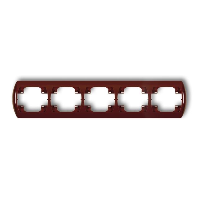 TREND Ramka pozioma pięciokrotna brązowa
