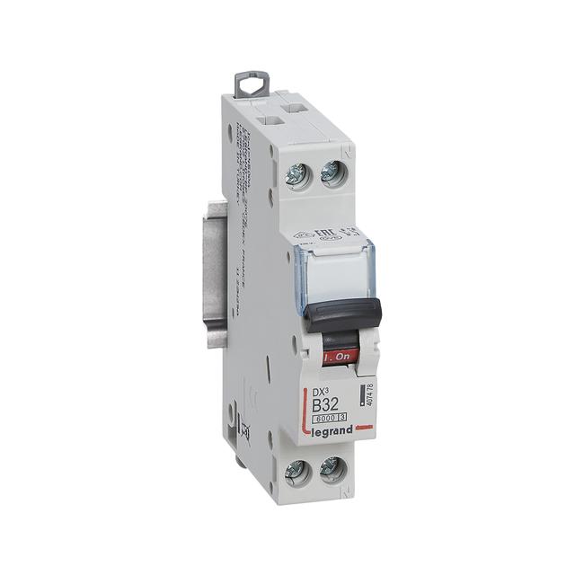 Wyłącznik Nadprądowy S 301N 1P+N B 32 6kA DX3 407478 LEGRAND