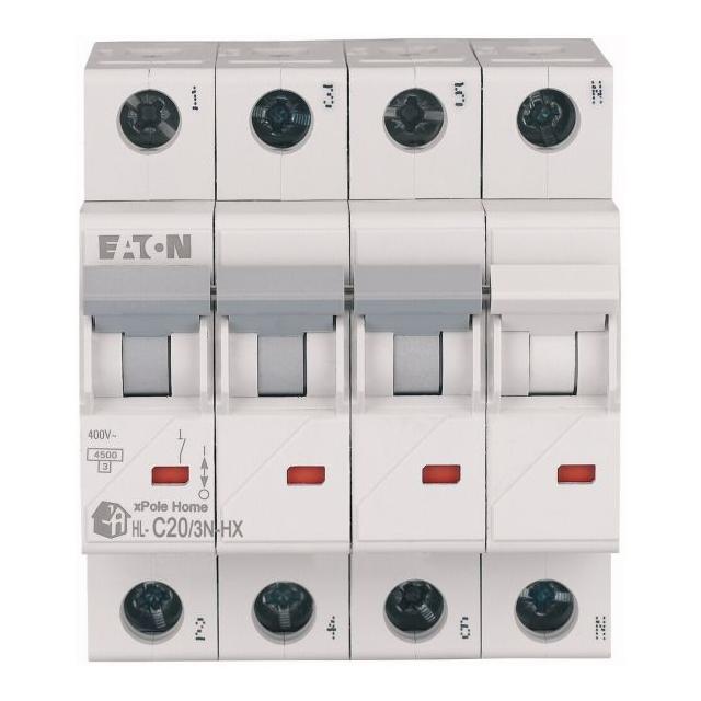 HN-C20/3N Wyłącznik nadprądowy 6kA C20A 3P+N 194912 EATON