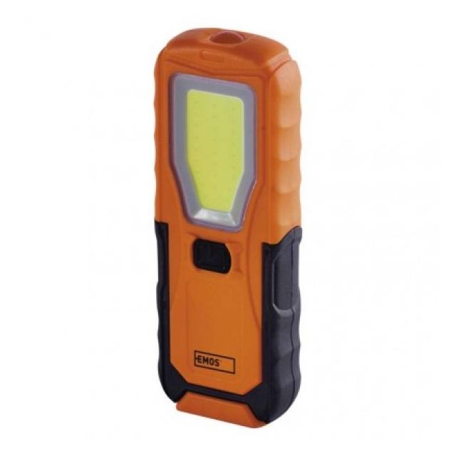 Latarka LED COB 5W + 1x LED 4x AA