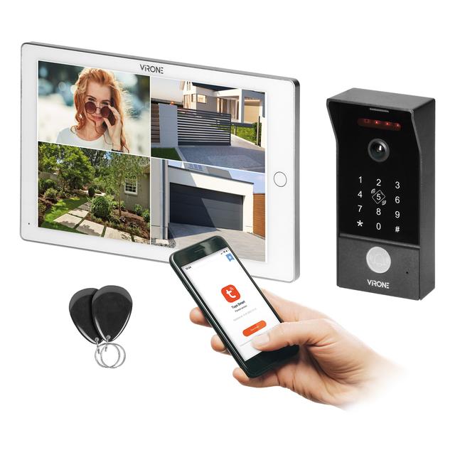 MAILO, zestaw wideodomofonowy, bezsłuchawkowy, monitor dotykowy 10 LCD, Wi-Fi + APP na telefon, z g VDP-70/W ORNO
