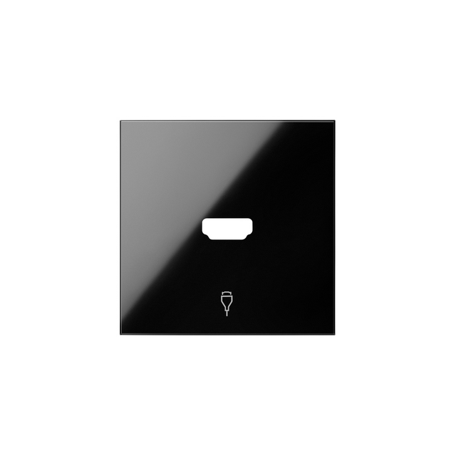 Simon 100 Pokrywa gniazdo HDMI pojedynczego czarny