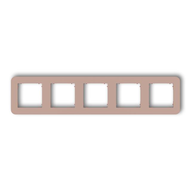 MINI Ramka uniwersalna pięciokrotna zaokrąglona z tworzywa łososiowy