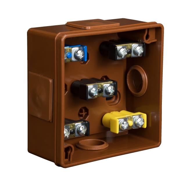 VP-01 Puszka n/t 86x86x40mm IP55 4-wl klik dł.gum. z zac. brąZ-001-52 61.105 OPATÓWEK