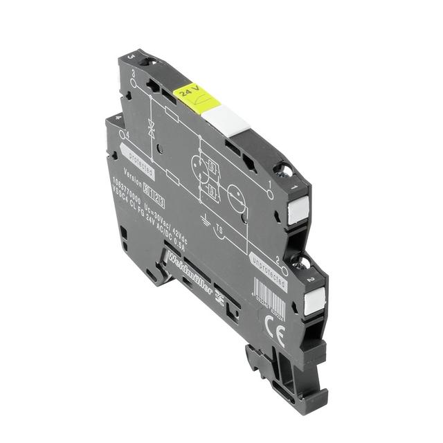 VSSC4 CL 24VAC/DC 0.5A Odgromnik (sieci przesyłu danych/technologia MCR), Ochrona przeciwprzepięciowa, MSR, Analogowe, Liczba sygnałów: 1, AC/DC, 24 V, 34 V, 500 mA, Zacisk /10sz 1063730000 WEIDMÜLLER